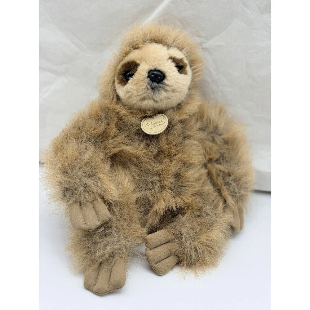 Aurora Miyoni Plush Tree Sloth Brown Furry Stuffed Animal Toy 9”